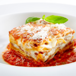 receita de Lasanha à bolonhesa com creme branco de creme de leite Bom Destino