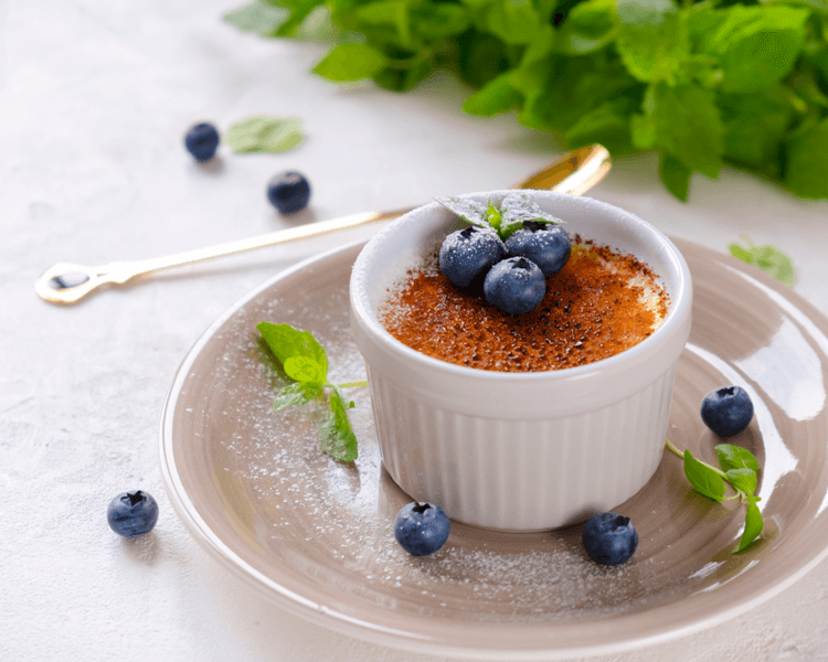 Crème Brûlée com Leite, Doce de Leite e Creme de Leite de Búfala Bom Destino