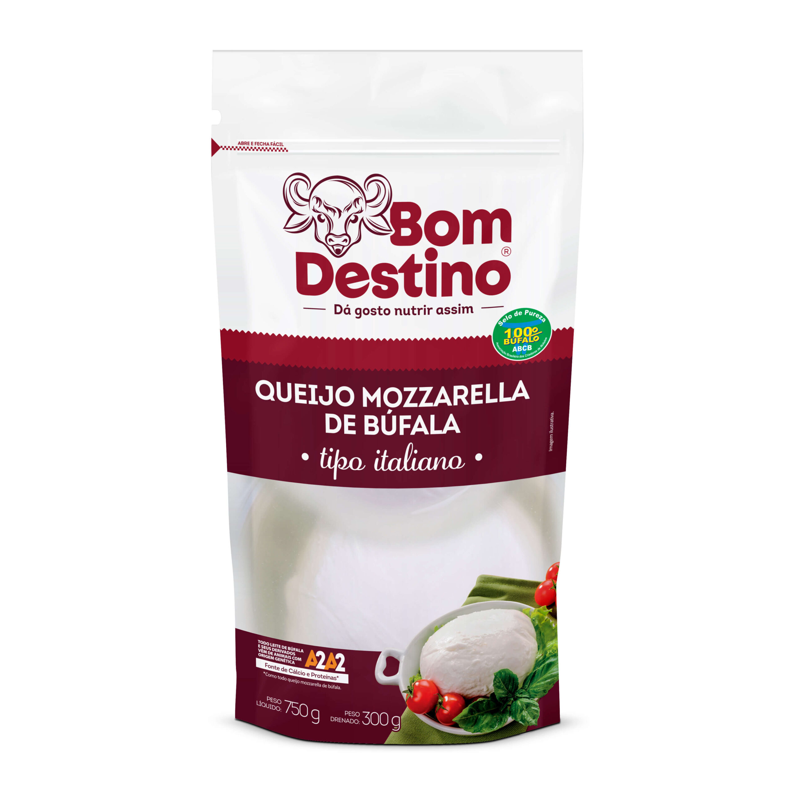 mozzarella de bufala a2a2 bola italiana 300 g bom destino